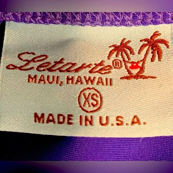 Letarte Maui, Hawaii Micro Bikini Set Royal Blue with Rings Size XS - Picture 3 of 7